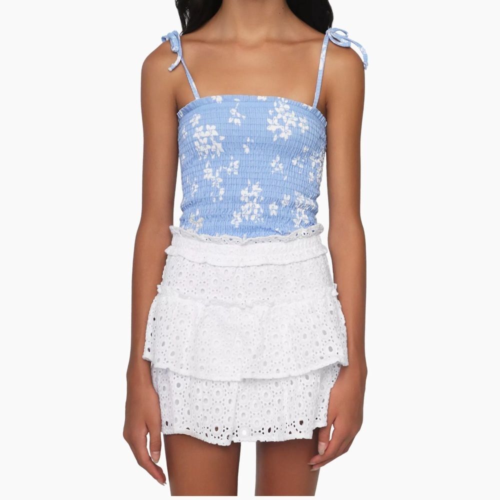 Mia New York Girl's Floral Smocked Top Size Medium NWT